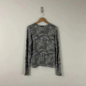 Monrow Camo Raglan Cotton Blend Sweater Size Small